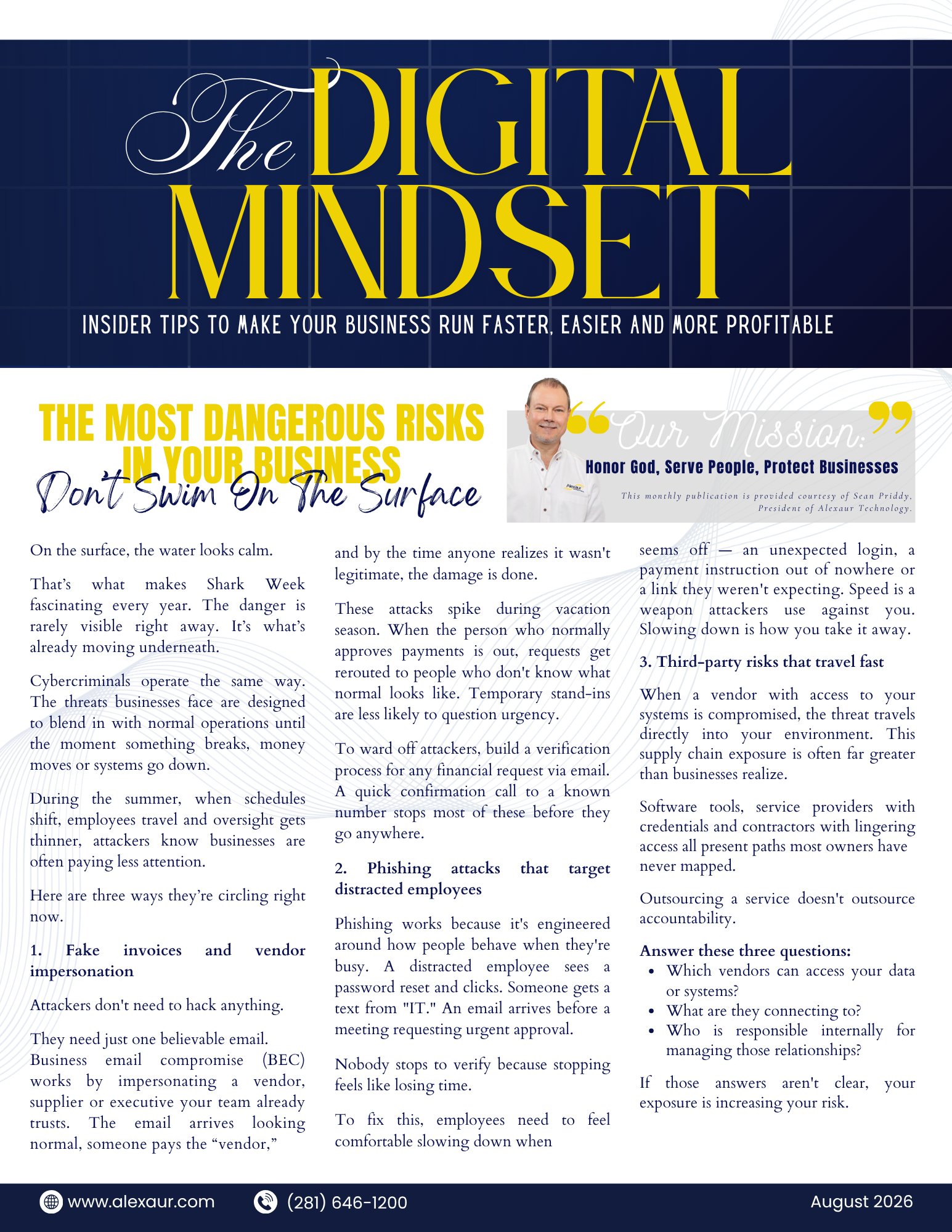 August 2026 Newsletter Cover