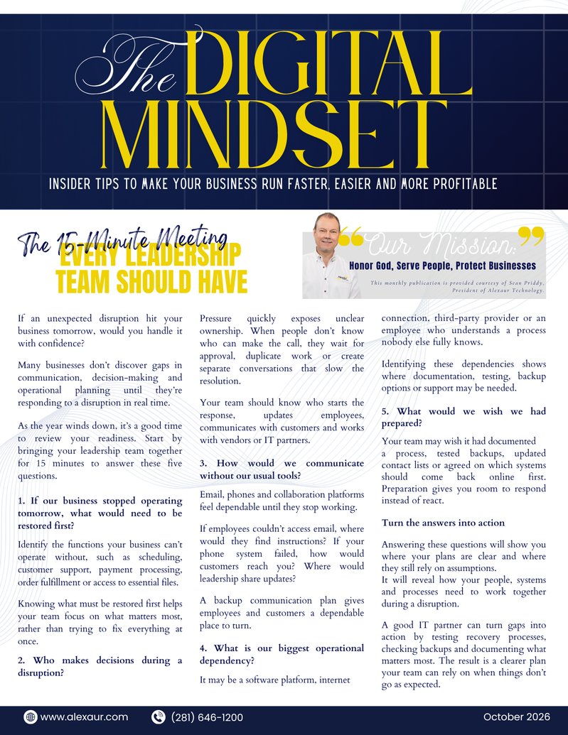 October 2026 Newsletter Cover